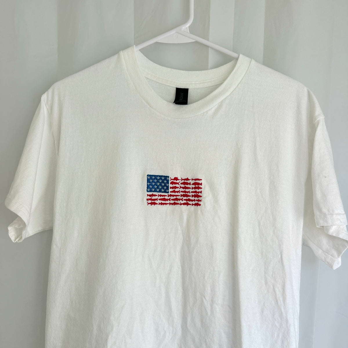 Embroidered Fish Flag Tee