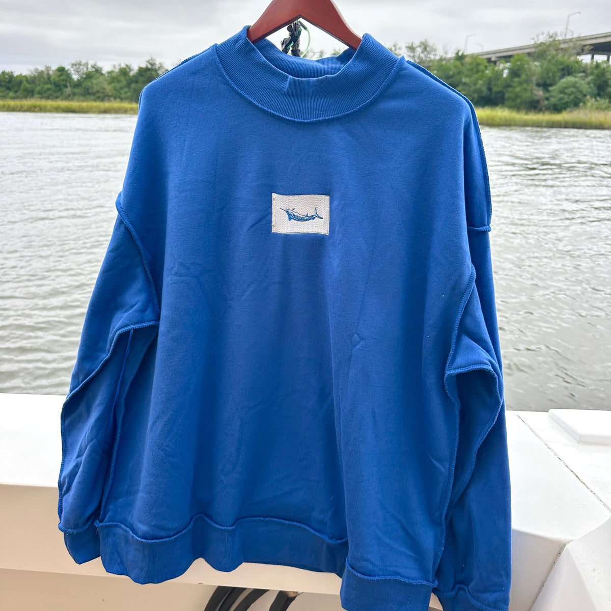 Royal Blue Release Flag Mockneck